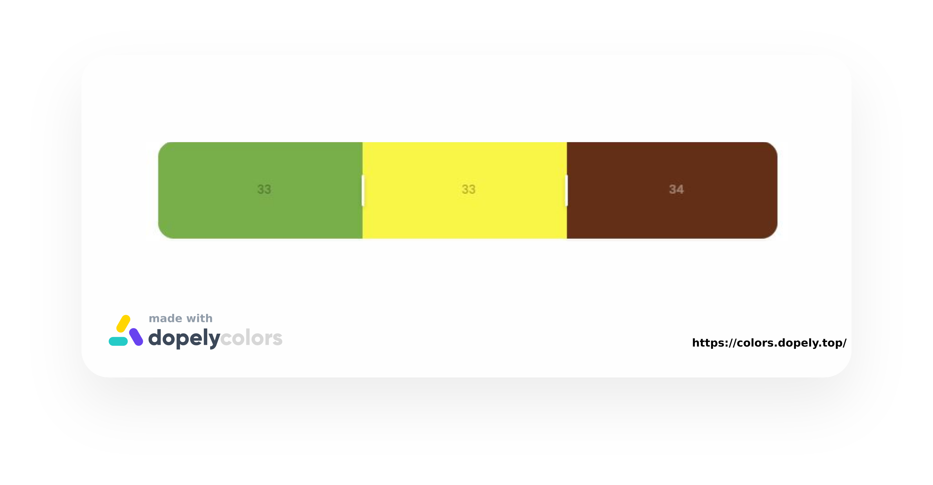 Color percentage bar of color mixing tool to change combination
